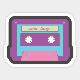 80s Kid series: Cassette T-Shirt Sticker